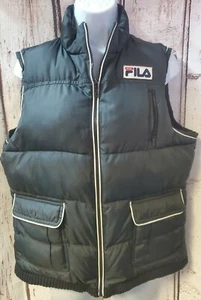 Men's Fila Sport Black Puffer Vest Sz.L (*B16) - Picture 1 of 8