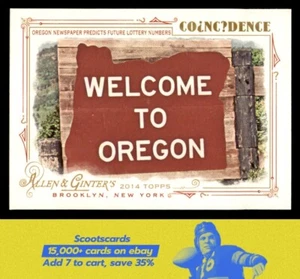 2014 Topps Allen & Ginter Oregon predicts lottery numbers Coincidence #AGC-09 - Picture 1 of 2