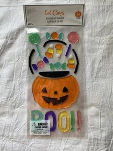 HALLOWEEN 34 pc Window Gel Stickers Clings Trick or Treat Pumpkin & Candy BOO!! - Picture 1 of 2