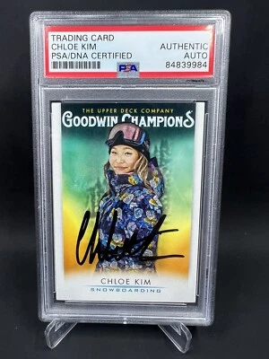 Chloe Kim Signed 2021 Upper Deck Goodwin Champions IP Auto PSA/DNA Snowboarding - Image 1 of 2
