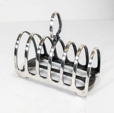 Antiguo estante para tostadas inglés de Elkington & Co. plateado Foto 1 de 4