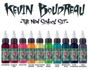 XTREME Kevin Boudreau 10 Color Set 1-oz Pigment Tattoo Ink Made in USA - Picture 1 of 3