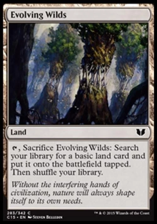 Evolving Wilds - Medium Play MTG Commander 2015 - Image 1 of 1