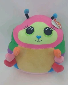 TY Beanie Squishies Squish-A-Boos Plush NESSA the Caterpillar 9" - Picture 1 of 5