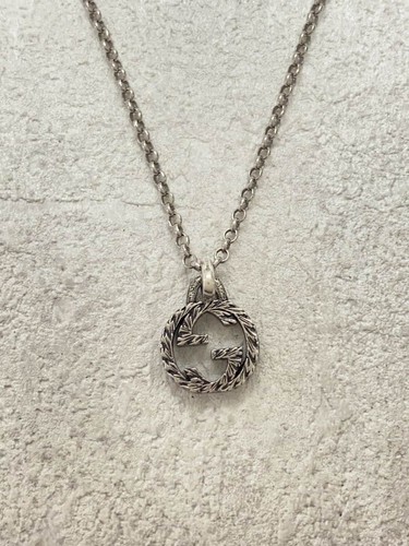 Collana Gucci ad incastro G SV925 argento con top uomo 0309J 8055