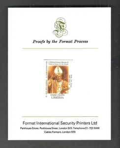 Liberia 1999 USA UN Summit Italy Vatican Holy See Pope John Paul II Proof MNH - Picture 1 of 2