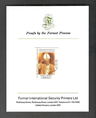Liberia 1999 USA UN Summit Italy Vatican Holy See Pope John Paul II Proof MNH - Image 1 of 2