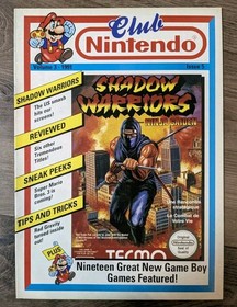 Club Nintendo Vol. 3 #5 - Rare UK 1991 Videogame Magazine - Ninja Gaiden Cover!