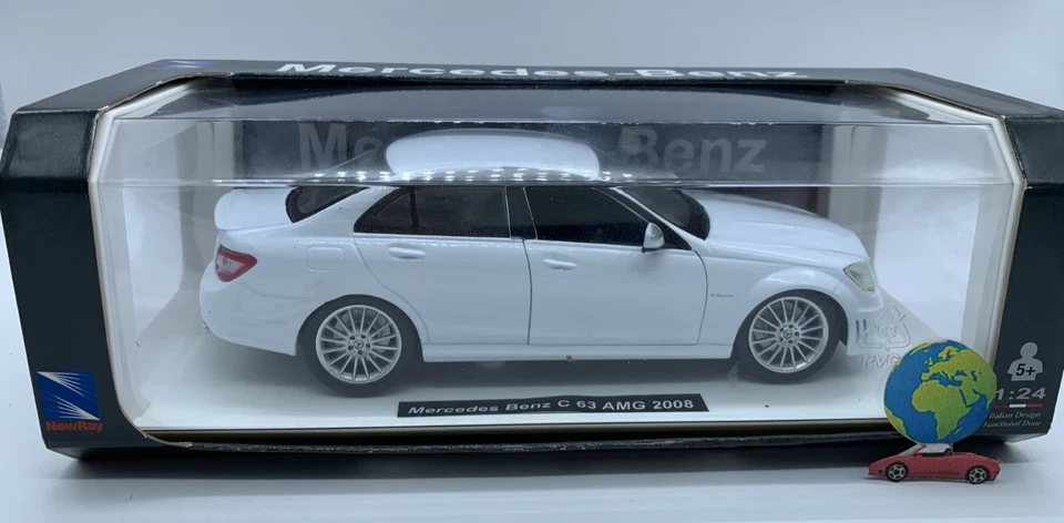 New Ray Mercedes Serie C 63 AMG 2008, scala 1:24 - 1:25, (3206), vintage - Immagine 1 di 4