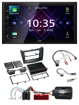 JVC DAB 2DIN Lenkrad Bluetooth USB Autoradio für Mazda 3 09-13 analog - Bild 1 von 4