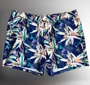 Men's Board Shorts Swim Run size XXL Tropical Colorful Print Surf Outdoor NWT - Picture 1 of 9