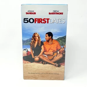 50 First Dates Movie VHS Cassette Videocassette Tape Adam Sandler Drew Barrymore - Picture 1 of 4