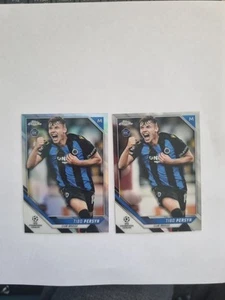 2021-22 Topps Chrome UEFA Champions League TIBO PERSYN Rookie REFACTOR +BASE - Picture 1 of 6