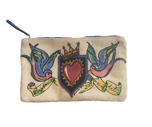 Brighton Love Heart Canvas Reißverschlusstasche Kosmetiktasche - Bild 1 von 4