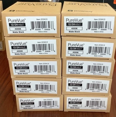 NEW 10PK Armacost PureVue Dimmable Bright White LED Puck Light Matte Black B194 - Image 1 of 4