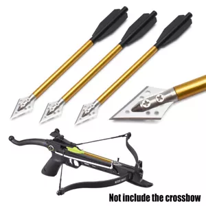 6.3" Crossbow Bolts Aluminium Arrows Broadhead Hunting for Archery Pistol 3pcs - Picture 1 of 6