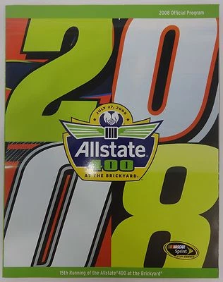 2008 Allstate 400 Brickyard Program Jimmie Johnson Hendrick Motorsports Nascar - Image 1 of 4