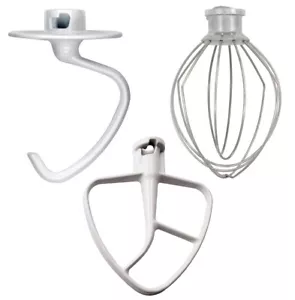 KitchenAid K45SS Mixer Dough Hook Flat Beater Wire Whip Set - Picture 1 of 1