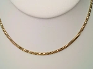 FANCY NECKLACE/CHAIN "POPCORN STYLE" 14 kt. YELLOW GOLD ( 16 Inch ) (3.5 mm)- - Picture 1 of 6