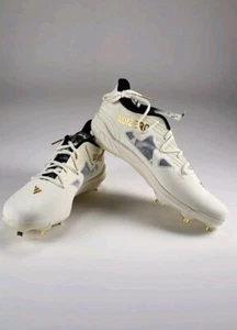 Men’s NEW Adidas Adizero Afterburner 9 Sz.14 Baseball Cleats IG9616 White Gold - Picture 1 of 11
