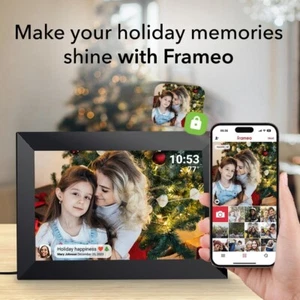 Frameo 10.1 Inch WiFi Digital Picture Frame with 1280 * 800P IPS Touch Screen HD - Picture 1 of 14