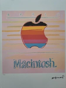 Andy Warhol Signed Lithograph - Appple Macintosh - Certificate Leo Castelli - Picture 1 of 5