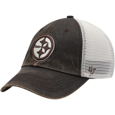 ’47 Pittsburgh Steelers '47 Oil Cloth Trucker Mesh Clean Up Adjustable Cap Hat $28
