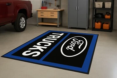 Ford Trucks Rug, Pickup Truck Mat, Garage Decor, Man Cave Carpet, Gift Idea - Image 1 of 4