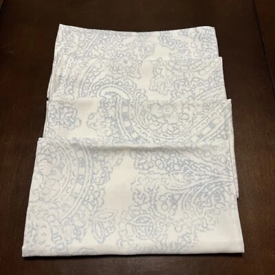 Juego de servilletas de tela de algodón cachemir azul claro TOMMY HILFIGER 4-20”x 19” usadas en excelente estado Foto 1 de 4