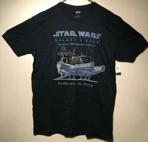 NEW Disney Star Wars Galaxy's Edge Opening Day T-Shirt Navy Blue NWT - Imagen 1 de 7