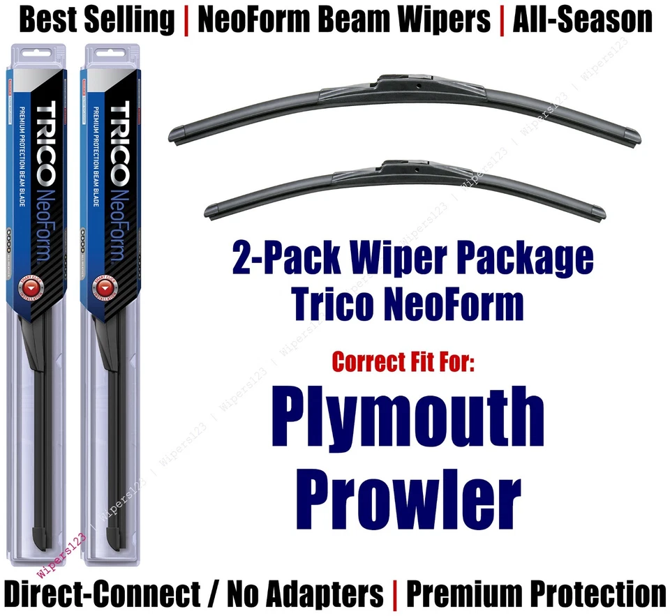 Limpadores NeoForm Super-Premium 2 peças ajuste 1999-2001 Plymouth Prowler 16170/190 - Imagem 1 de 1