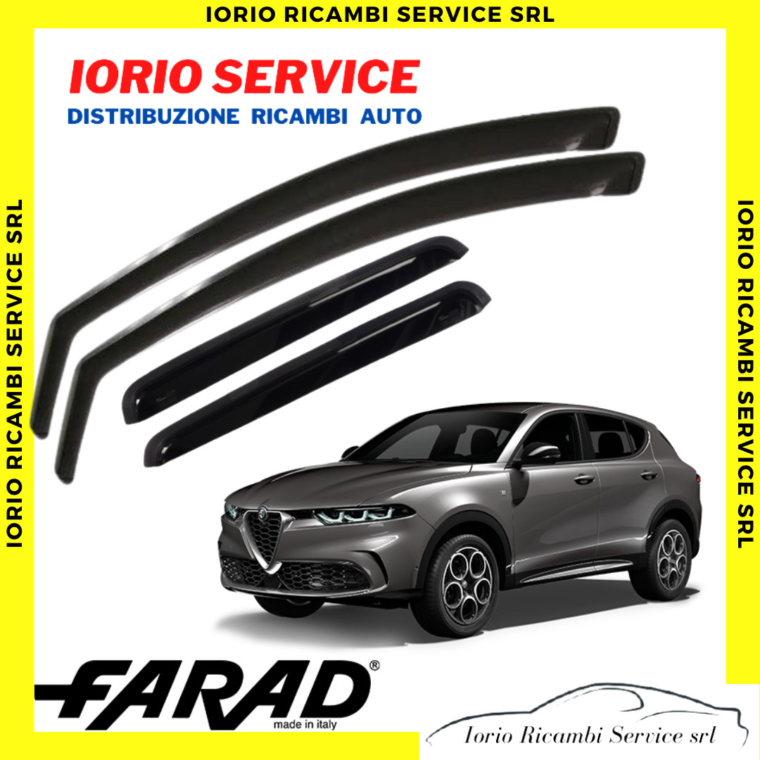 Deflettori Aria FARAD Per Alfa Romeo 147 3 Porte 2000 - 2 Pezzi, Fumo Scuro, Montaggio Facile
