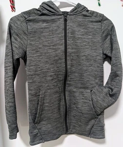 Champion Black/Gray Zip Up Pockets Hoodie Jacket Kids Size M (8-10) NWT - Picture 1 of 5