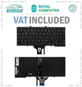 V5H1J 0V5H1J Dell Latitude 7400 5400 5410 5411 Laptop UK QWERTY Backlit Keyboard - Afbeelding 1 van 1
