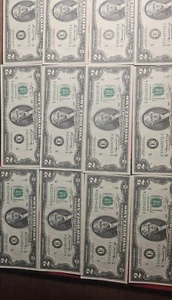 Twenty Consecutive Seria Number 1976 Two Dollar Bill *CRIP* 02440224 - Picture 1 of 7