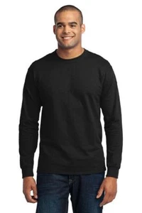 Port & Co PC55LS 50/50 Core Blend Long Sleeve Plain Blank T-Shirt S-6XL Tee - Picture 1 of 23