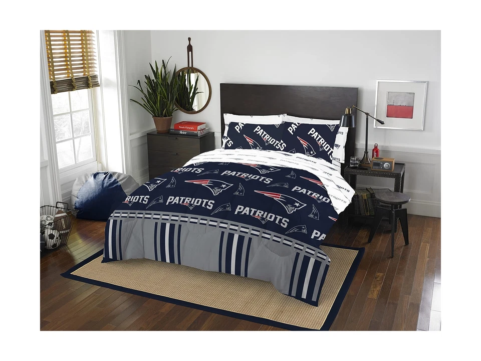 Northwest NFL Unisex-Adulto Cama en Bolsa Conjunto New England Patriots Tw" Rotatorio Foto 1 de 3