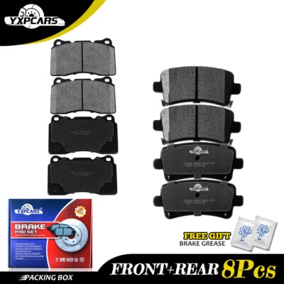 Front Rear Ceramic Brake Pads For 2013 -2015 2016  2017 2018 2019 Cadillac XTS - Image 1 of 4