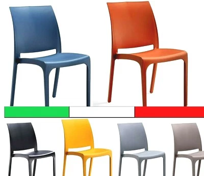 Sedia in Polipropilene impilabile modello SERENA da Interno esterno volga - Immagine 1 di 4