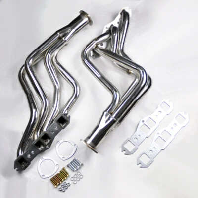 Long Stainless Exhaust Manifold Headers for Olds Cutlass Delta 65-74 350 400 455 - Image 1 of 3