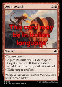 MTG AGATE ASSAULT FOIL EXC - ASSALTO D’AGATA 122 - BLB - MAGIC - Picture 1 of 1