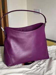 Aspinal Of London Purple Leather Purple Hobo Bag Brand NewWT - Picture 1 of 4