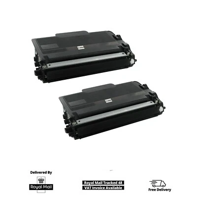 2x Black TN3480 Non-OEM Toner Cartridges for Brother DCP-L5500DN HL-L5200DWT Lot - Image 1 of 2