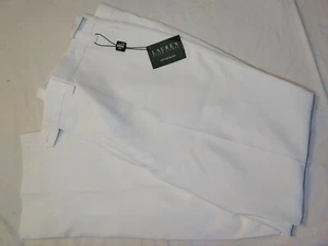 Men LAUREN Ralph Lauren white seersucker flat front suit pant 40x32 VTG RARE New - Picture 1 of 12