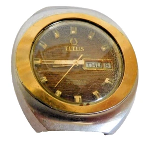 FONT 909 TITUS WATCH AUTOMATIC, DAY, DATE. FOR REPAIR RUNNING. - Picture 1 of 7