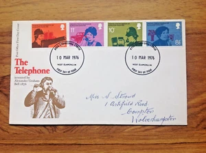 GB Centenary of the Telephone First Day Cover 1976 West Glamorgan Pmk - Picture 1 of 3