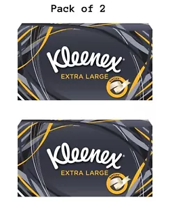 2-lagig stark sanft weich extra groß Gesicht 90 Stoff Box von Kleenex 2x Pack - Bild 1 von 1