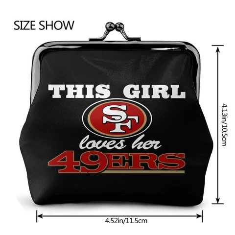 “This Girl Loves Her"San Francisco 49ers Leather Coin Purse Change Purse Wallet Cover