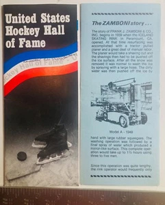 HOCKEY DE ESTADOS UNIDOS + FOLLETO ZAMBONI EVELETH MINNESOTA SALÓN DE LA FAMA - Imagen 1 de 9