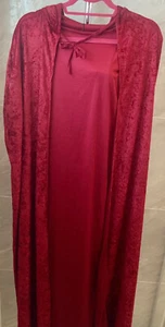 Halloween Costume Little Red Riding Hood Velvet Long Cape by Rubies Standard M/L - Picture 1 of 7